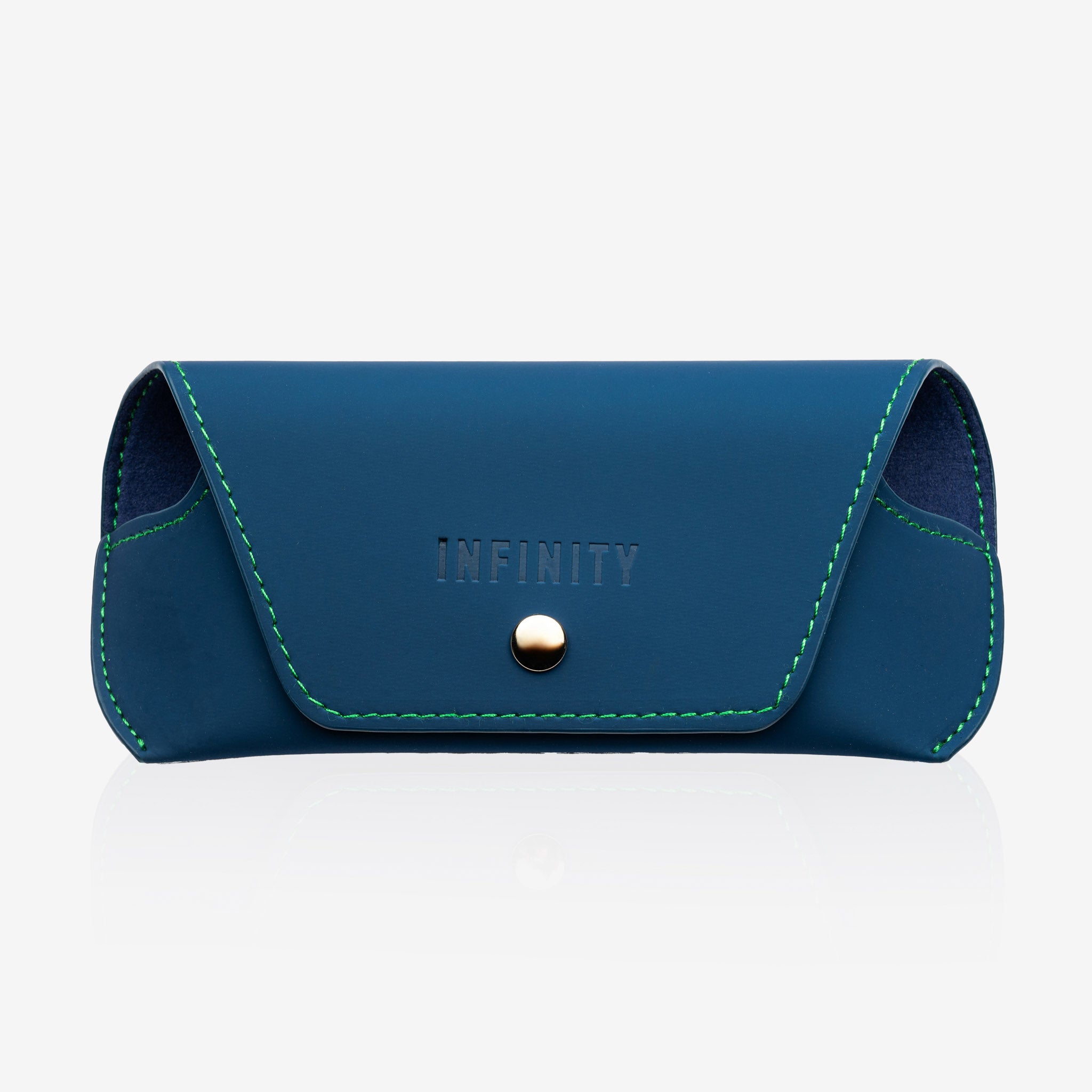 Blue eyewear case with clip